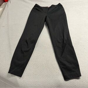 Ted Baker Black Textured Straight Leg Classic Slacks Dress Pant Size 4 EUC